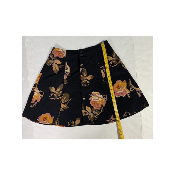 Vintage 90s Floral Mini Skirt XS Dark romantic Grunge Whimisgoth Indie Boho - Picture 8 of 11